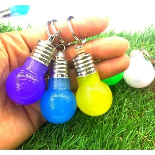 LED light bulb key chain creative toys gifts pendant novelty accessories wholesale