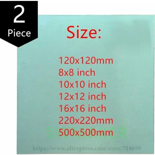 SWMAKER 2pcs 120mm/8''/220mm/10''/12''/16''/500mm PEI Sheet for 3D Printer Build Surface Polyetherimide