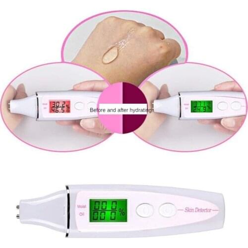Precision Skin Oil Content Analyzer LCD Digital Facial Skin Moisture Meter Battery Operated Skin Care Tester Monitor Detector 50