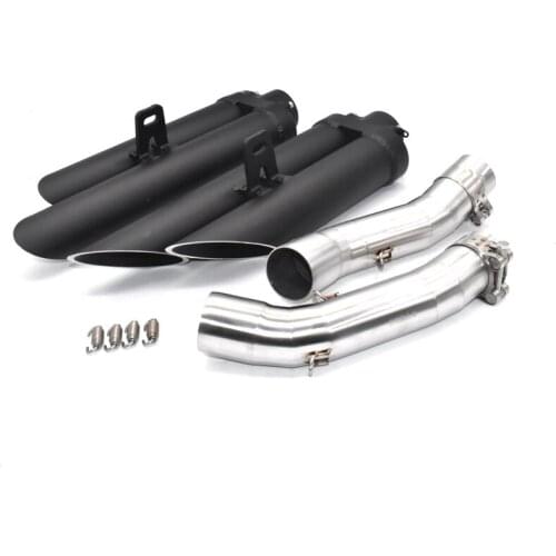 Motorcycle Exhaust Muffler Pipe Scooter Motorbike Pipe Double Escape Moto Left And Right For Yamaha R1 YZF-R1 2004-2014