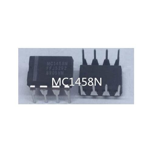 10pcs/lot MC1458CP MC1458N MC1458 DIP-8 In Stock