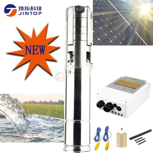 2019 New (MODEL 4JTSC5.0/28-D24/250) JINTOP 4 INCHES SOLAR PUMP Stainless steel 24V Solar Powered Submersible Water PUMP