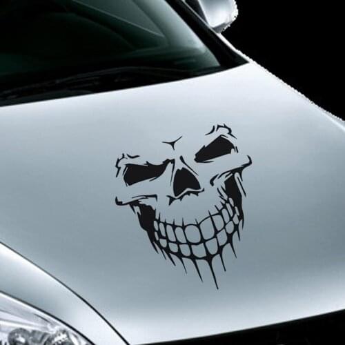 30x27cm 3D Car Sticker Skull BLOOD Vinyl Cool Auto Decals Stickers Motorcycles Car Styling Decoration Accessories Black/White