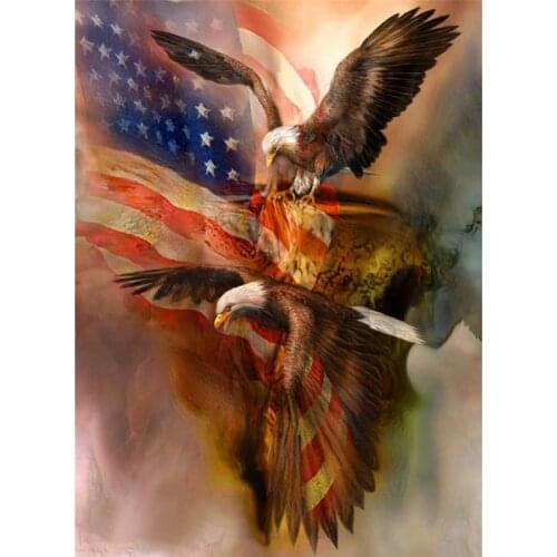 5D DIY Diamond Painting Eagle Cross Stitch Full Round Drill Diamond Embroidery Rhinestone mosaic Picture Home Decor Gift
