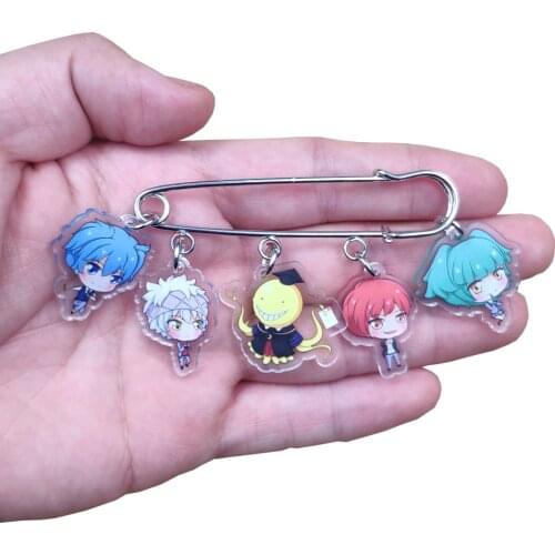 Acrylic Anime Cartoon Assassination Classroom Brooch Badge Korosensei Classic Women Unique Girl Pupil Birthday Gift