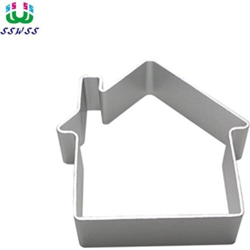 Aluminum Alloy,Log Cabin Shape Patterns Cake Decorating Fondant Cutters Tools,Chocolates Cake Baking Molds