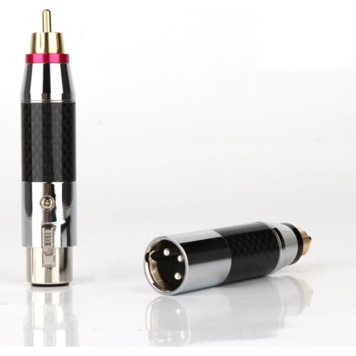 2Pcs hi-end audio XLR Male/Female to RCA male/female Adapter Balanced Cable Plug Phono XLR to RCA Female Socket connector