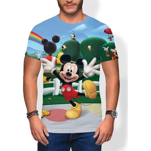 Disney Mickey Mouse 3D Printed Kids T Shirt Short Sleeve Streetwear Summer Woman T-shirts Anime Cartoon Fashion Mens clothing