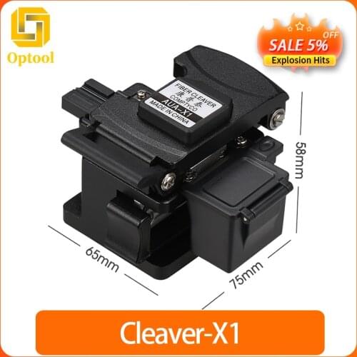 High Precision AUA-X1 Fiber Cleaver FTTH Cable Fiber Optic Cutting Knife Tools Cutter Three-in-one clamp slot 24 Surface Blade