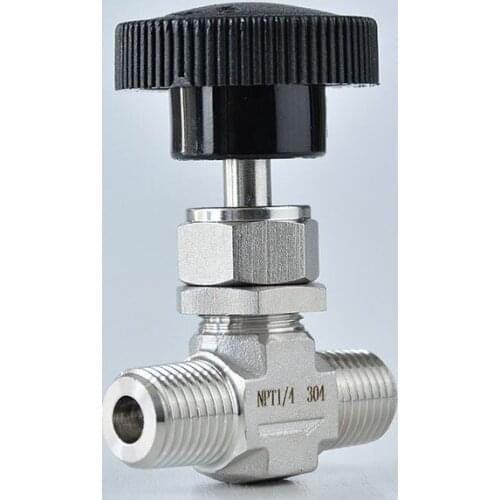 1/4" 3/8" 1/2" Meter External Thread Globe Valve 304 Stainless Steel External Thread Needle Valve