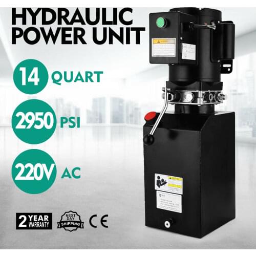 14L Car Lift Hydraulic Power Unit Pack (220V) 60hz 1 ph,2950 PSI Auto Repair