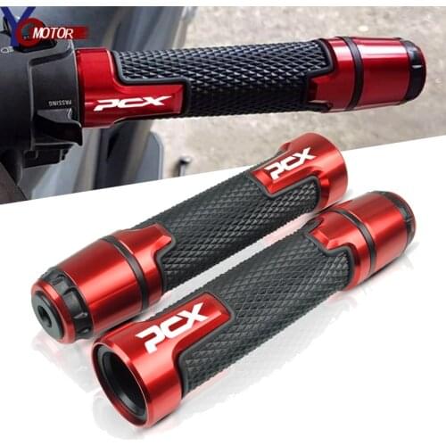 Red New Motorcycle CNC Aluminum+Rubber Hand Grips For HONDA PCX PCX 125 150 2015-2019 2018 2017 2016 7/8'' 22mm Handlebar Grip