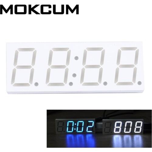 Red 0.8Inch 4Bit LED Electronic Clock Display Module DS3231 RTC Module Timer Module Alarm Clock Module Digital Clock for Car