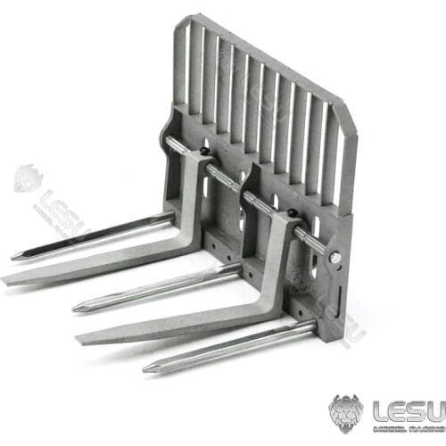 LESU 1/14 RC Metal Fork Bucket for Hydraulic Skid Steer Loader Bobcat Model TH18384-SMT1