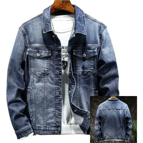 Luxury Brand Mens Denim Jackets Korean Fashion Cowboy Youth Mans Jeans Coat Vintage Spring Street Autos Coat For Male Plus 4XL