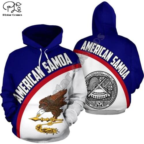 Men Women american samoa print 3D Hoodies Funny country USA flag Sweatshirt Fashion Hooded Long Sleeve unisex eagle Pullover