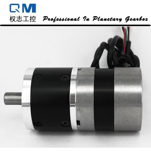 Nema 23 60W gear dc brushless motor planetary reduction gearbox ratio 4:1 with bldc motor 24V