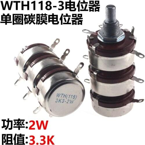 New WTH118 2W 3.3K WTH(118) 3 layer dual Potentiometer triple potentiometer