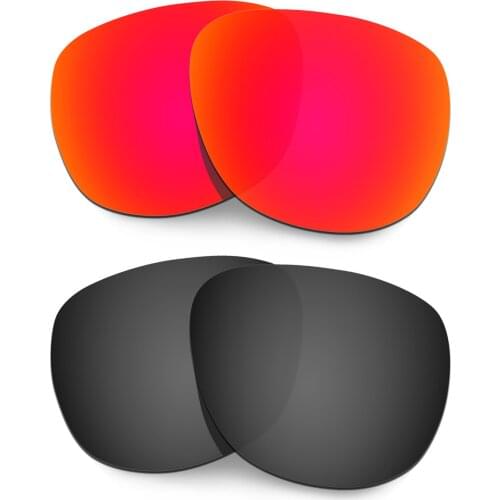 HKUCO Polarized Replacement Lenses For Crossrange R Sunglasses Red/Black 2 Pairs