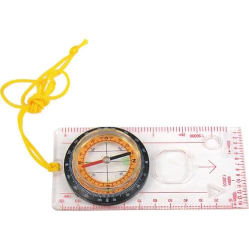 Mounchain Professional Portable Magnifying Compass Ruler Scale Scout Hiking Camping Boating Orienteering Map