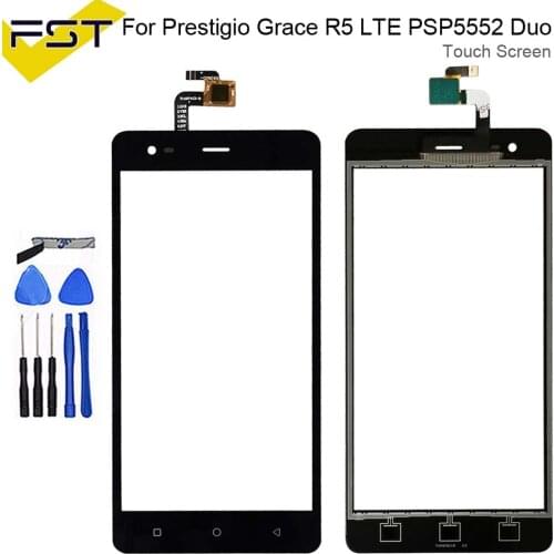 5.5'' For Prestigio Grace R5 LTE PSP5552DUO PSP5552 Touch Panel Touch Screen Digitizer Sensor Replacement Glass Lens+Tools