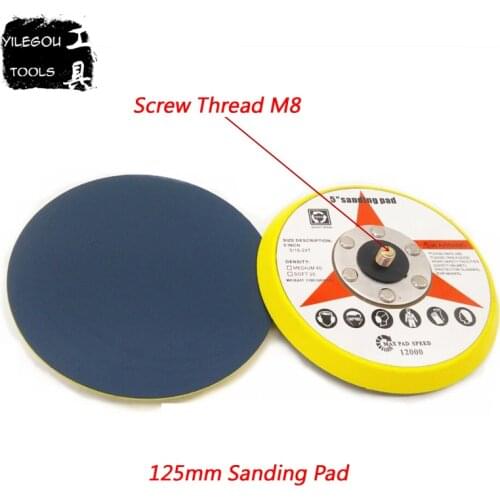 5" Sanding Pad Polishing Disc 125mm Polishing Plate 5" Grinding Disc Screw Thread M8