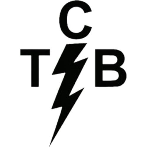 13.9CM*19.2CM Stylish Car Styling Care Of Business TCB Taking Text Vinyl Sticker C5-0752