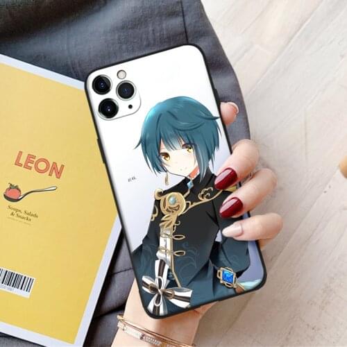 Xingqiu Genshin Impact Soft silicone for iPhone Se 6 6s 7 8 Plus X XR XS 11 12 Mini Pro Max glass TPU phone case cover shell