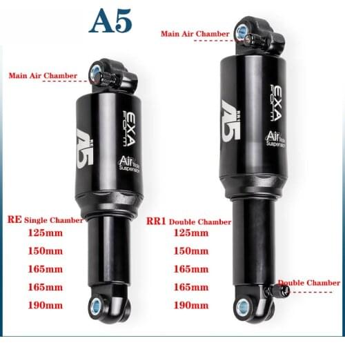 Air Rear Shock Absorber Double Single Folding Mountain Bicycle 125mm/150mm/165mm/190mm/rear Cylinder Bike Mtb Parts