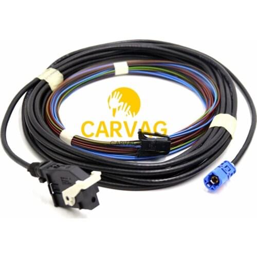 HIGH QUALITY For JETTA MK6 TIGUAN RGB Trunk Hand Rear View Reversing Camera harness Cable wire RCD510 RNS315 RNS510