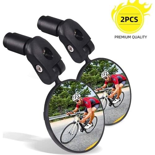 2pcs/set 360 ° Adjustable Mirror Angle Bicycle Rearview Mirror Mountain Road Foldable Rearview Mirror Universal Mirror