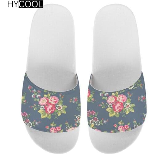 HYCOOL 3D Floral Pattern Flower Printing Female Slippers Girl‘sBathroom Home Childrens Sandals Summer Comfortable Flip Flop