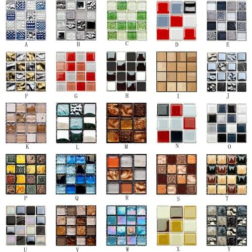 1Set 10pc Self Adhesive Tile 3D Sticker Kitchen Bathroom Wall Sticker Decoration Wallpaper For Walls In Rolls наклейки на стену