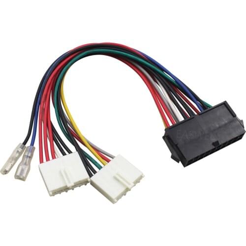2PCS 20P ATX To 2 Port 6Pin AT PSU Converter Power Cable For Computer 286 386 486