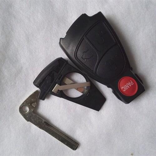 DAKATU 3+1 Panic Buttons Car Replacement Smart Key Remote Keyless Entry Fob Case Shell For Mercedes Benz E C R CL GL SL CLK SLK