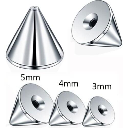 2 Pieces 16G Spike Stainless Steel Ball 1.2mm Screw Balls Replacement PA Ring Nipple Nose Body Piercing Jewelry