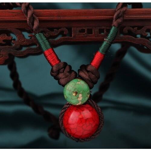 2020 New Original Hand-made Natural Stone Vintage Chokers Necklaces Ethnic Colorful Style Jewelry for Women