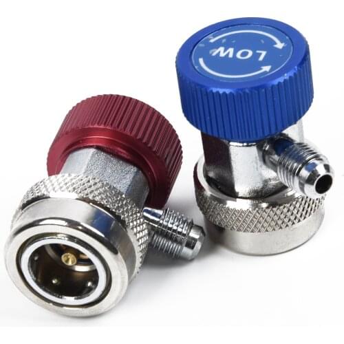 2021 New A/C R134a Manifold Gauge Brass Adapter Car High Low Quick Coupler Connector Adapters Air Conditioner Coolant Adjustable