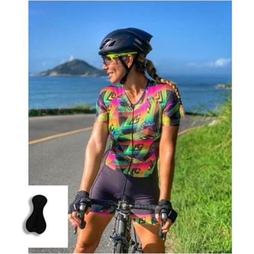 2021 High Quality Sublimation Pro Womans Jersey Uniform Custom Cycling Team Cyclist Women Bike Racing Triathlon Jumpsuit Sets