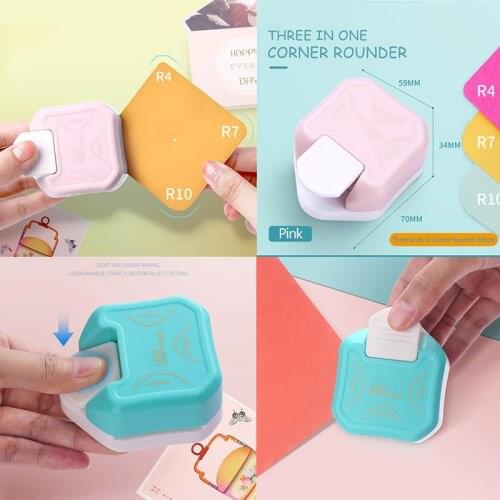 3-Way Corner Punch Mini Handmake Tools Trimmer Cutter For Crafts Card Phonto Paper Making Scrapbooking DIY Projects