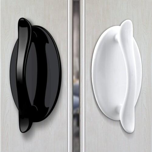 4/6/8 Pcs Self-Adhesive Furniture Door Handles Punch-Free Cabinets Drawers Knobs Wardrobe Refrigerator Window Auxiliary Handles