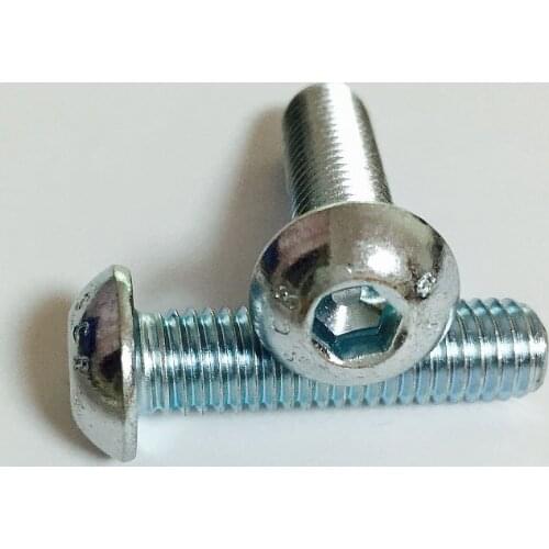 5PCS Galvanized 10.9 Cup Head Bolts Hexagon Pan Head M6 * 25mm