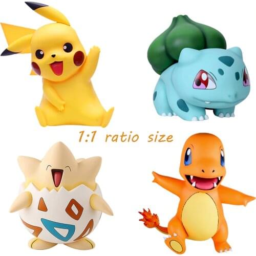 Big Size 1:1 Pokemon pikachu toy Charmander Cute Ver Jenny Turtle Action Figure Toys 46cm