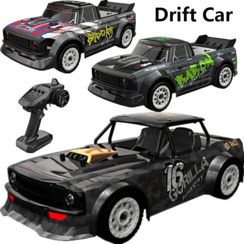 1:16 2.4GHz Four-wheel Drive Highspeed Drift RC Car 30KM/H Controllable Headlight Cool Model Remote Control Toy Car For Boy Gift