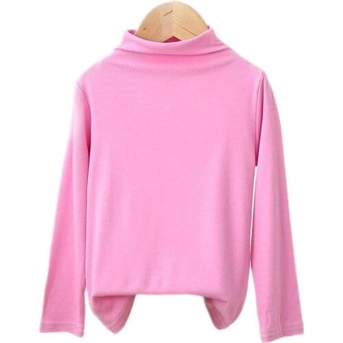 T-shirt For Girls Clothes Long Sleeve xxx Boys And Girls Tops Kids Half High Collar xxx Children Spring Autumn