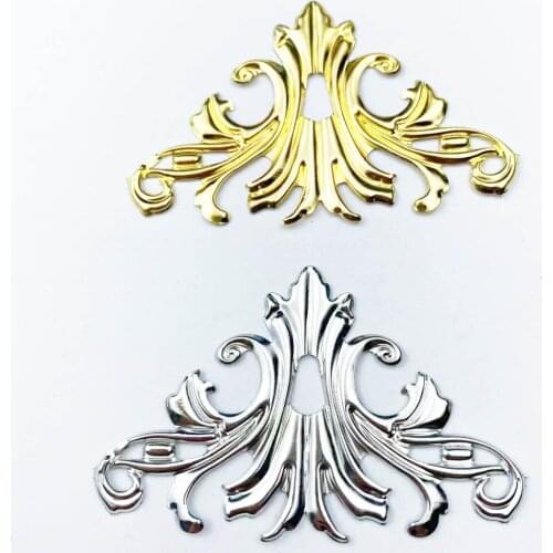 10pcs 45x75mm Filigree Metal sheets decorative for Jewelry Making Cosplay accessories Earring accessories