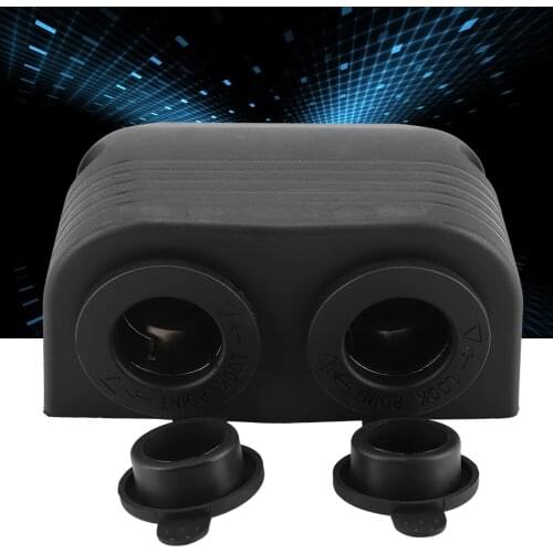 Multifunvtional Car Boat Waterproof Dual Port Surface Mount Cigarette Lighter Socket 12V-24V for Vehicle GPS mobile phone camera