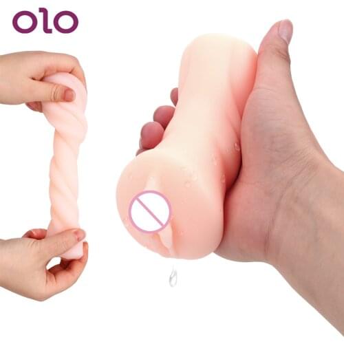 OLO Male Aircraft Cup Male Masturbation Soft Tight Pussy 4D Realistic Vagina Portable Sex Toys for Men