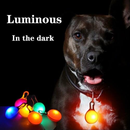 Pet Leads Necklace Luminous Bright Decor Collars for Dogs Night Light LED Flashlight Dog Cat Collar Glowing Pendant Night