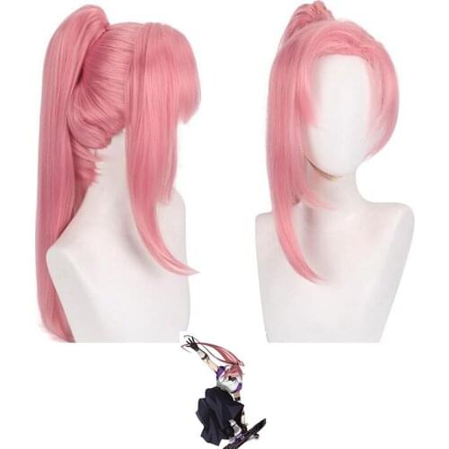 SK∞ Cherry Blossom wig 80cm Pink Long Ponytail Wig Cosplay SK8 the Infinity Synthetic Hair SK Eight Men Women Wigs
